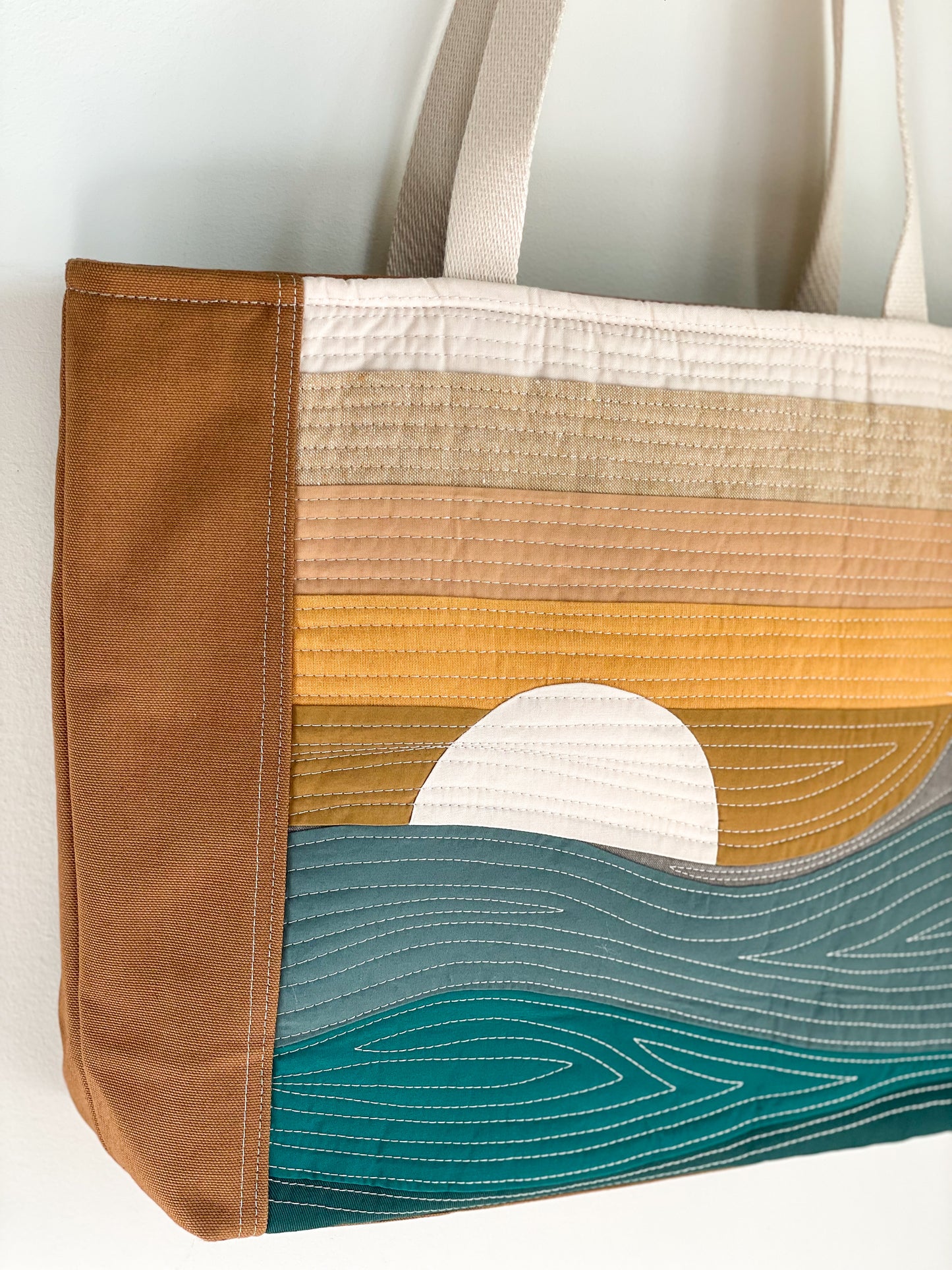Signature Quilted Landscape Tote Bag