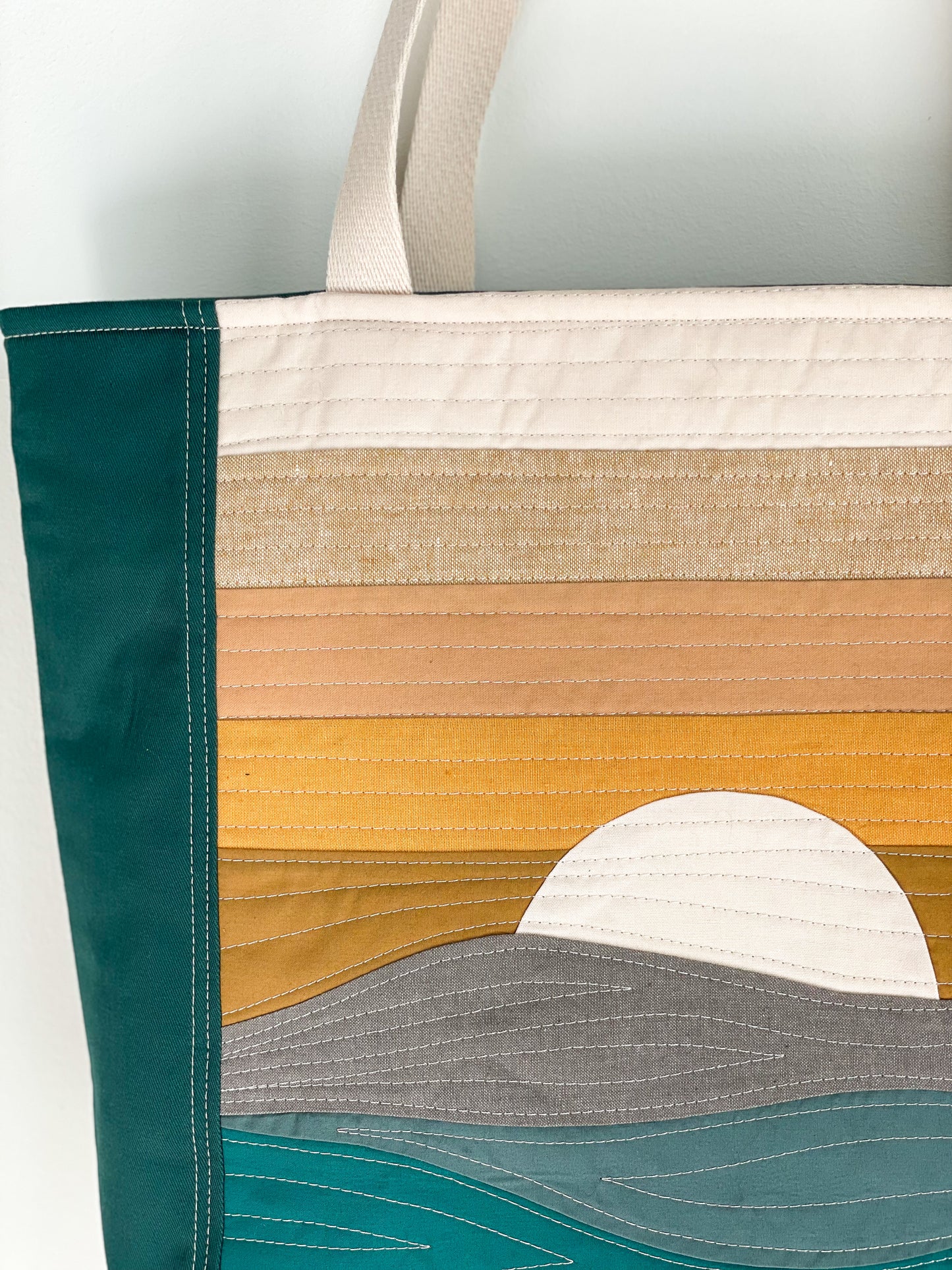 Signature Quilted Landscape Tote Bag
