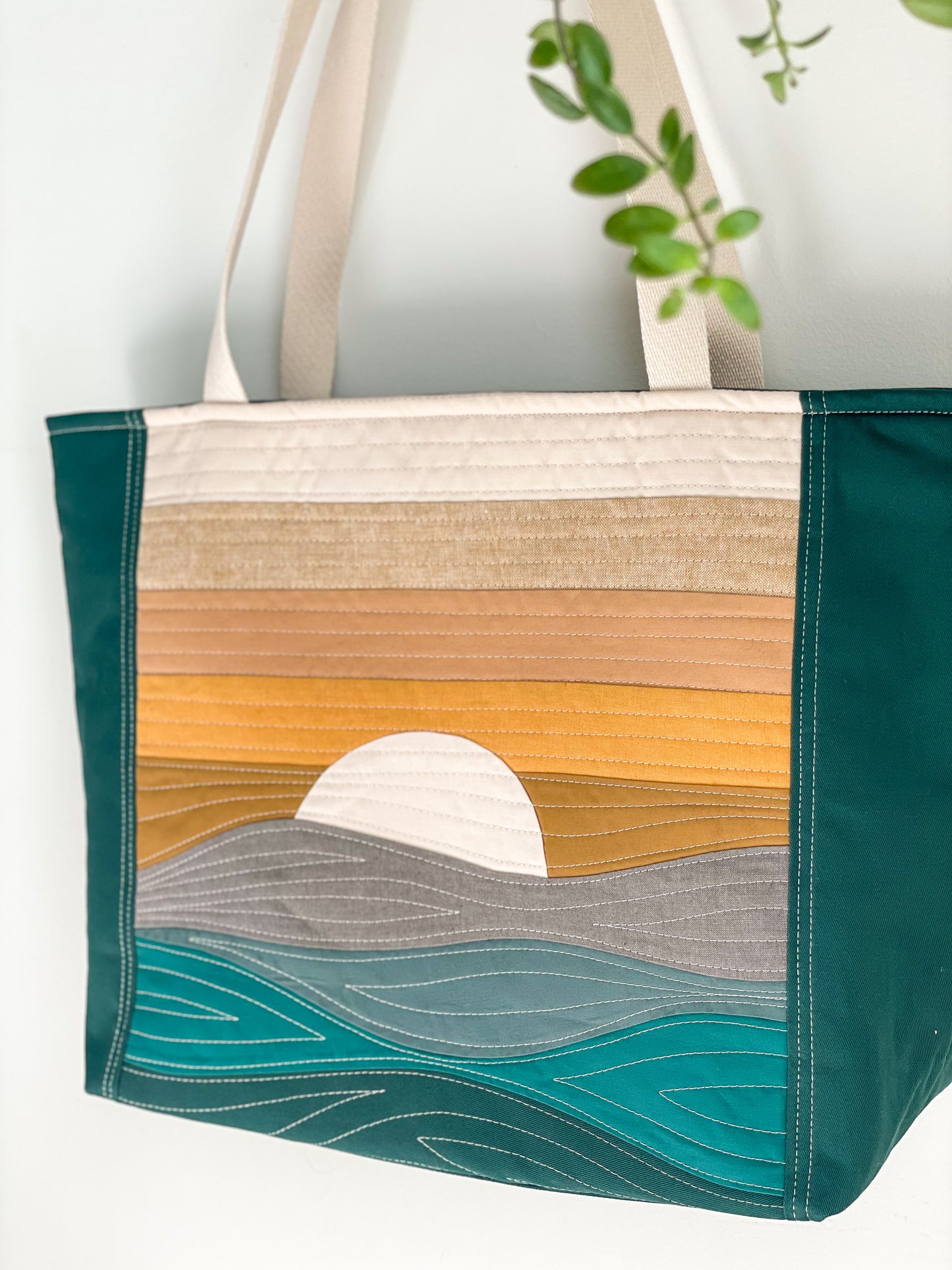 Signature Quilted Landscape Tote Bag