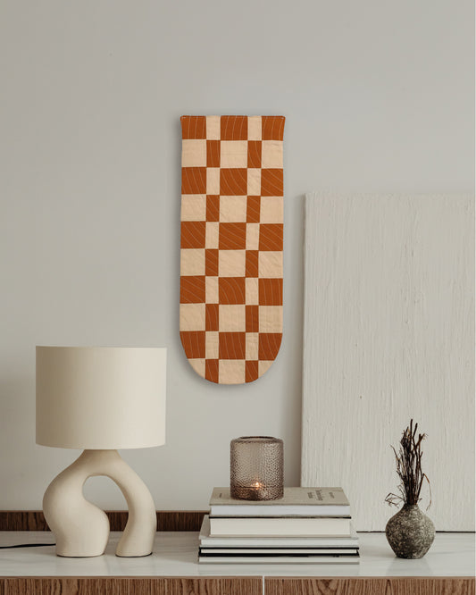 Check Wall Quilt Gingerbread 2