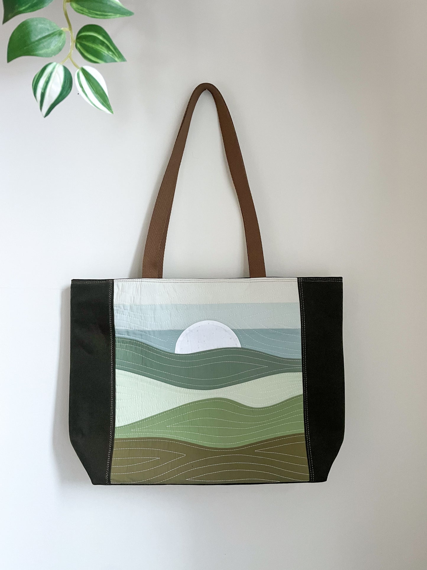 Signature Quilted Landscape Tote Bag
