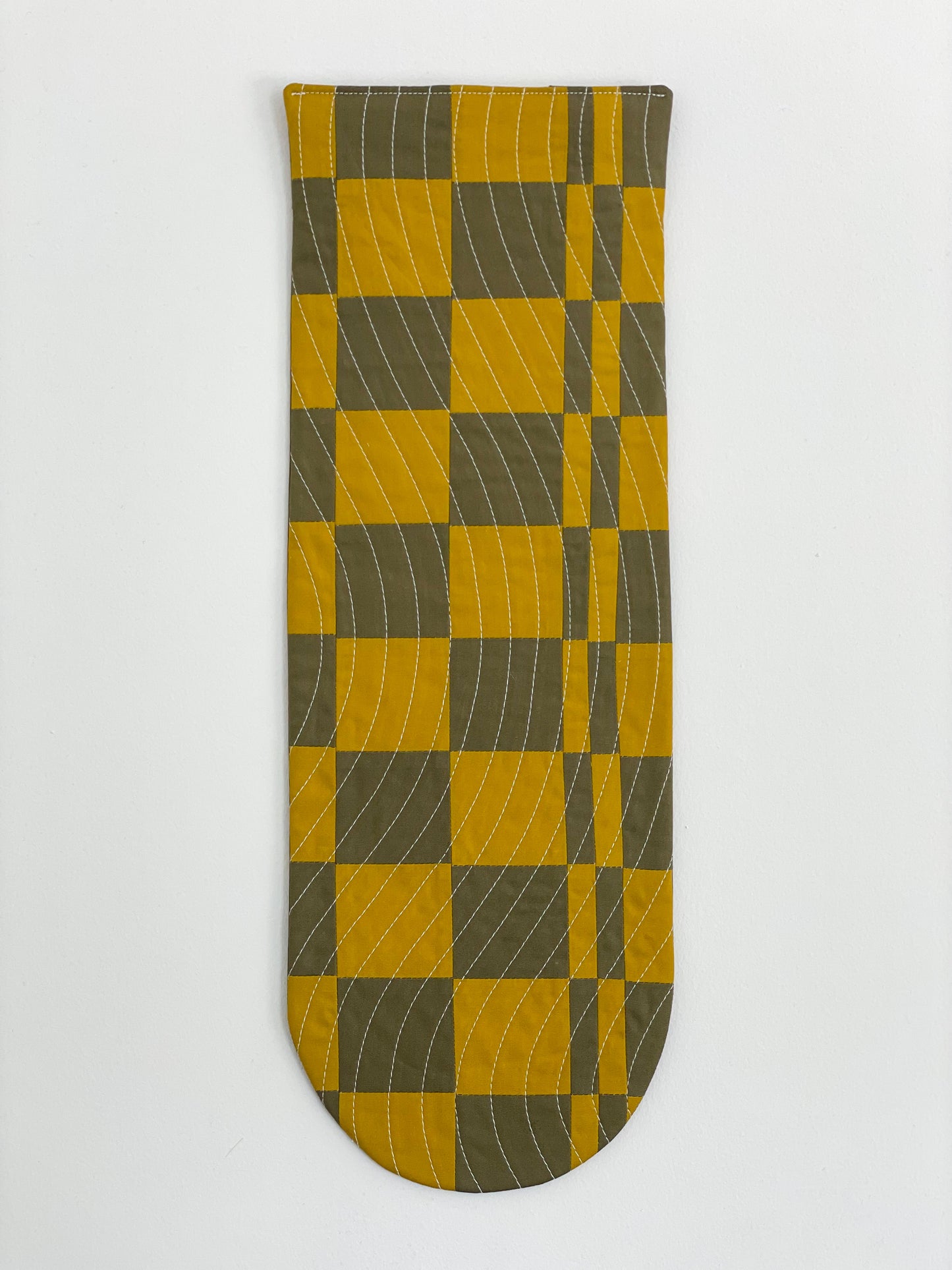 Check Wall Quilt Olive 2