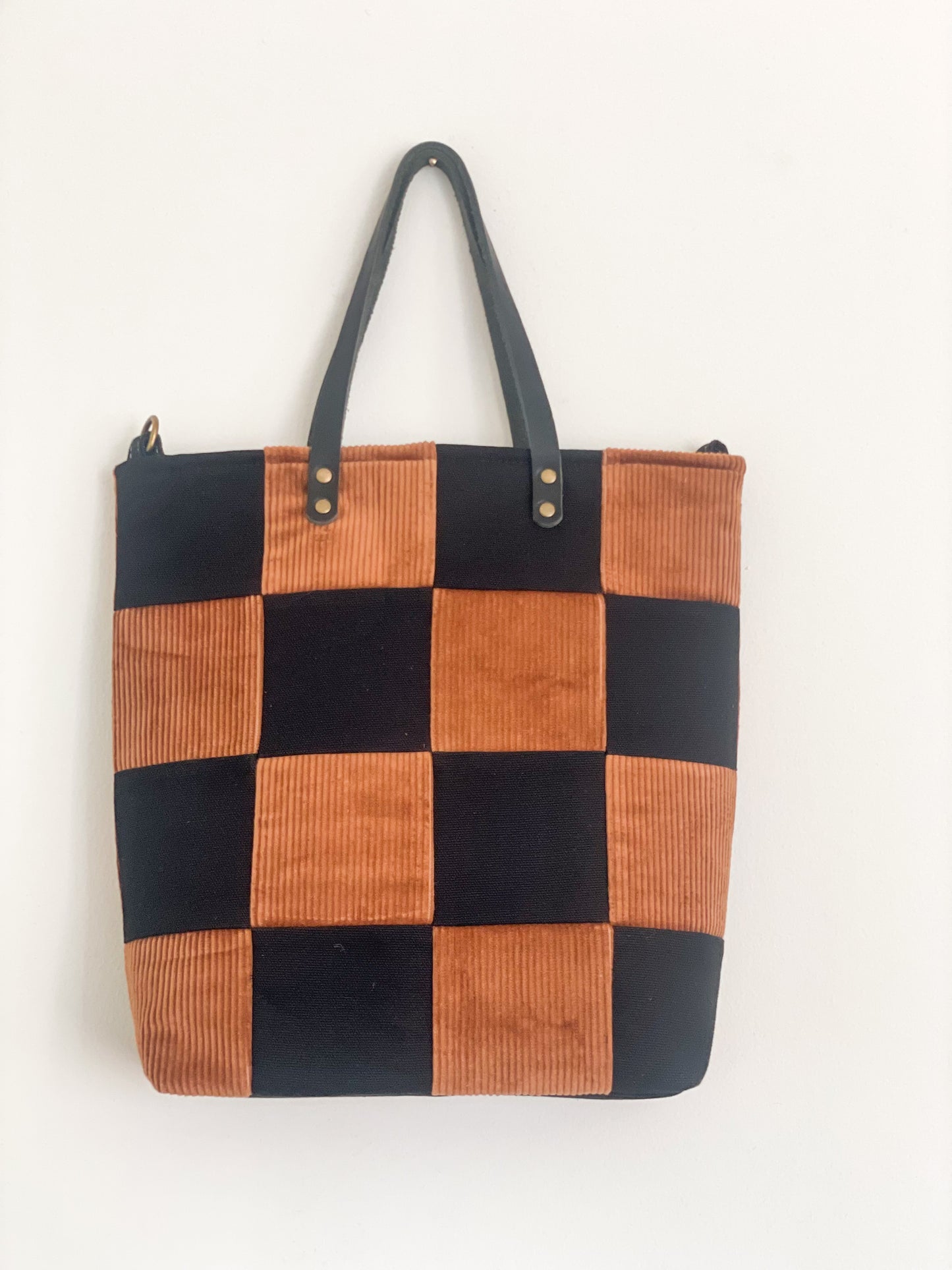 Checkered Crossbody Tote