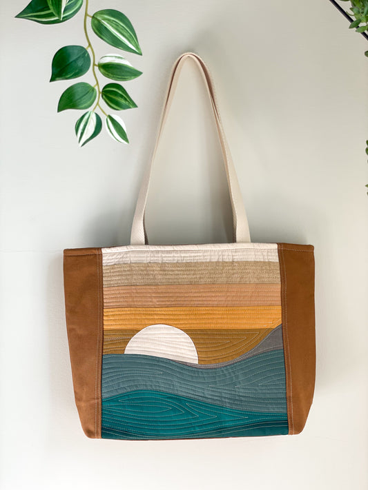 Signature Quilted Landscape Tote Bag