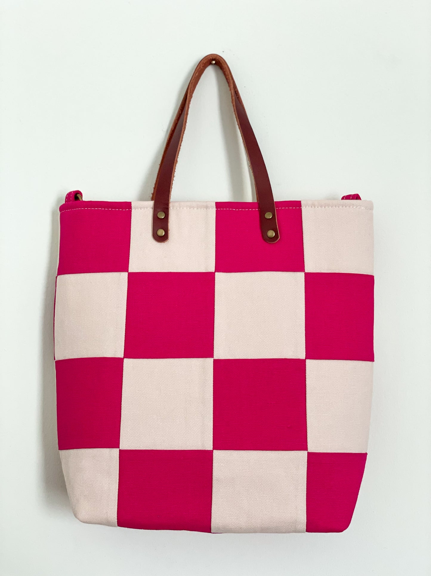 Checkered Crossbody Tote