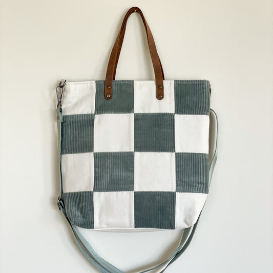 Checkered Crossbody Tote