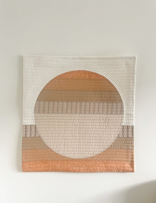 Quilted Wall Hanging in Natural Sunset